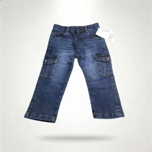 👖 Zara Kids Slim Fit Denim Cargo Pants